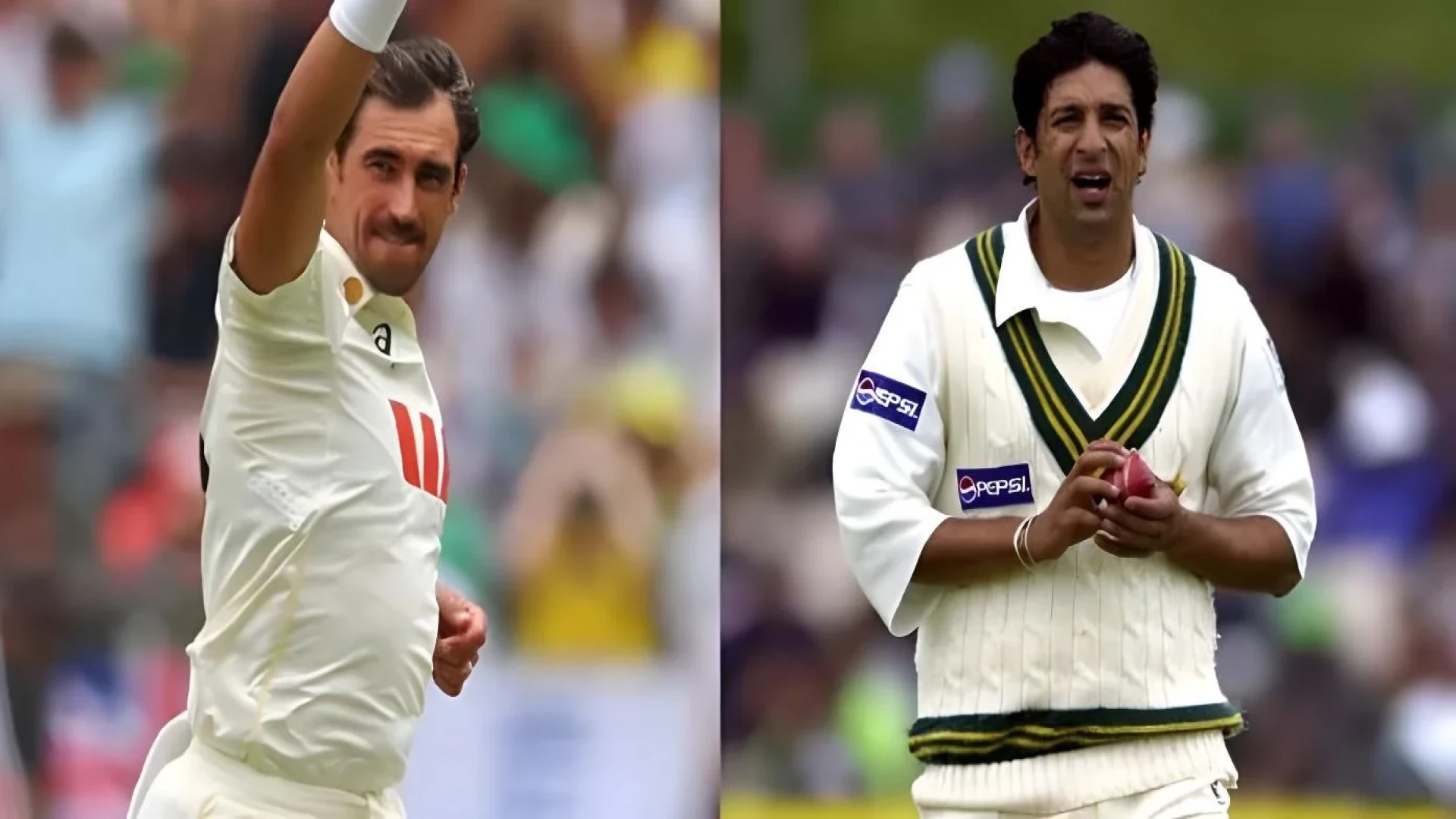 وسیم اکرم کا ریکارڈ مچل اسٹارک کے نشانے پر، لیفٹ آرم فاسٹ بولرز میں سب سے زیادہ ٹیسٹ وکٹیں ٹوٹنے کا امکان