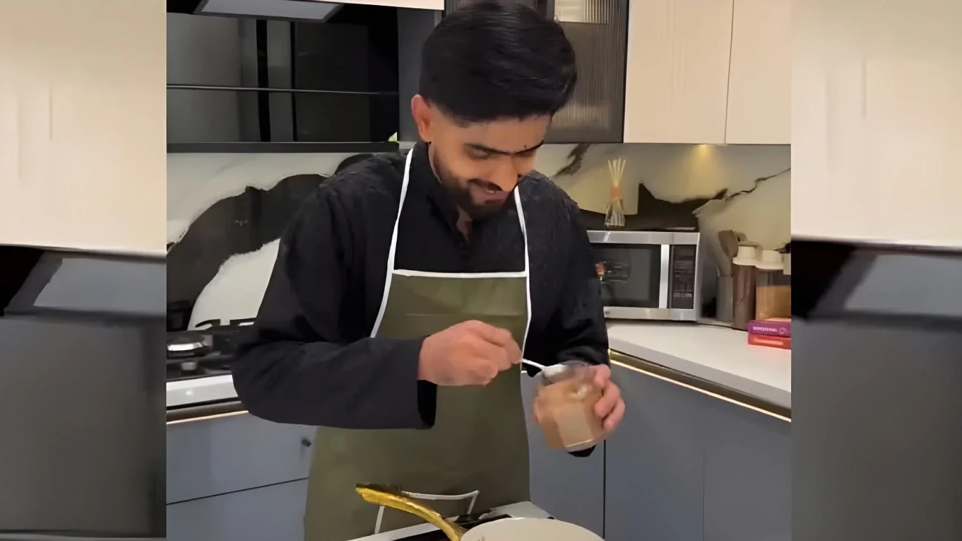 میٹھی عید پر بابر اعظم نے کچن سنبھال لیا، شیر خورمہ خود تیار کیا